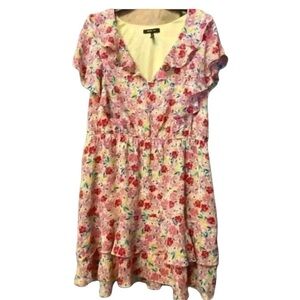 BCBG Paris Women's Floral V-Neck Short Summer Dress size XXL like new pretty!